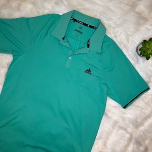 Adidas | Men's Green Golf Polo Shirt Medium